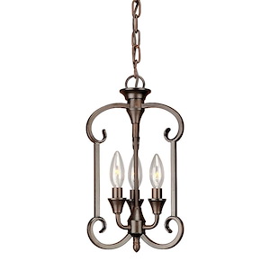 Ione - 3 Light Foyer Pendant-15.5 Inches Tall and 9 Inches Wide