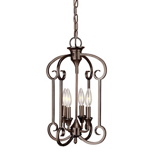Ione - 4 Light Foyer Pendant-19 Inches Tall and 11.75 Inches Wide - 1097136