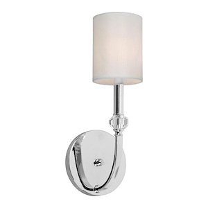 Jewel - 1 Light Wall Sconce-15 Inches Tall and 6 Inches Wide