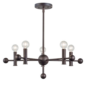 Mia - 5 Light Chandelier-8 Inches Tall and 22.5 Inches Wide