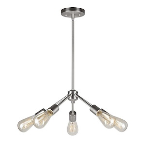 Yaz - 5 Light Chandelier-8.25 Inches Tall and 21 Inches Wide