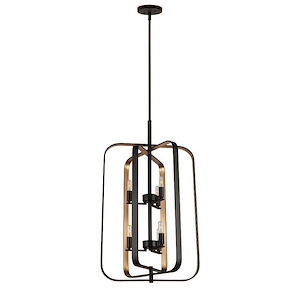 Kineo - 6 Light Foyer Chandelier-31.75 Inches Tall and 18 Inches Wide