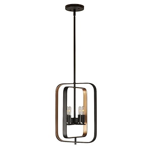 Kineo - 4 Light Foyer Pendant -15.75 Inches Tall and 12 Inches Wide