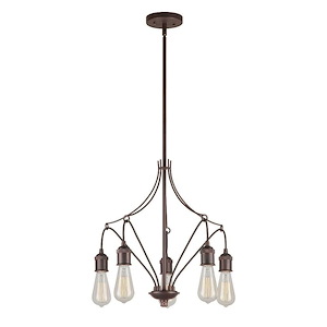 Cedrick - 5 Light Chandelier-19.25 Inches Tall and 18.25 Inches Wide