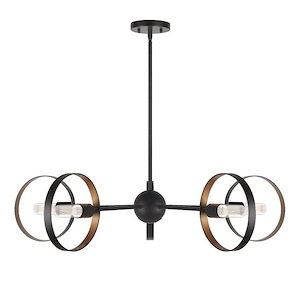 Monocle - 5 Light Chandelier In Transitional Style-8 Inches Tall and 35 Inches Wide - 1032114