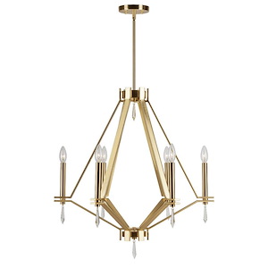 Robin - 6 Light Chandelier In Transitional Style-28.5 Inches Tall and 26 Inches Wide - 1032039