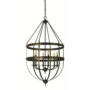 Hannover - 6 Light Foyer Chandelier-53 Inches Tall and 25 Inches Wide - 1100078
