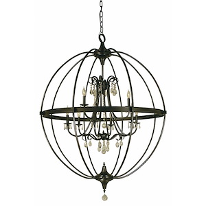 Compass - 9 Light Chandelier-54 Inches Tall and 40 Inches Wide