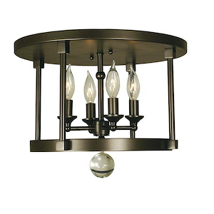 Compass - 4 Light Flush/Semi-Flush Mount-10.5 Inches Tall and 15 Inches Wide