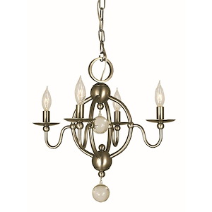 Quatrefoil - 4 Light Mini Chandelier-16 Inches Tall and 18 Inches Wide - 1100489