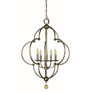 Quatrefoil - 5 Light Dining Chandelier-25 Inches Tall and 28 Inches Wide - 1100490