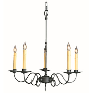 Black Forest - 5 Light Dining Chandelier-25 Inches Tall and 26 Inches Wide