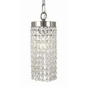 Princessa - 1 Light Pendant-11 Inches Tall and 4 Inches Wide
