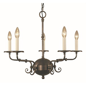 Jamestown - 5 Light Dining Chandelier-20 Inches Tall and 25.5 Inches Wide