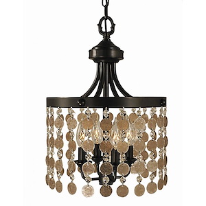 Naomi - 4 Light Mini Chandelier-18 Inches Tall and 12 Inches Wide