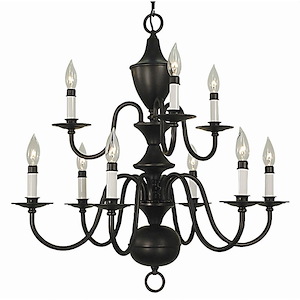 Jamestown - 9 Light Dining Chandelier-29 Inches Tall and 28 Inches Wide