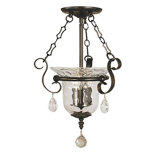 Carcassonne - 3 Light Flush/Semi-Flush Mount-16.5 Inches Tall and 12.5 Inches Wide - 1099887