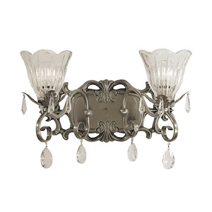 Liebestraum - 2 Light Wall Sconce-10.5 Inches Tall and 15 Inches Wide - 1100277