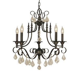 Liebestraum - 6 Light Dining Chandelier-24.5 Inches Tall and 24 Inches Wide