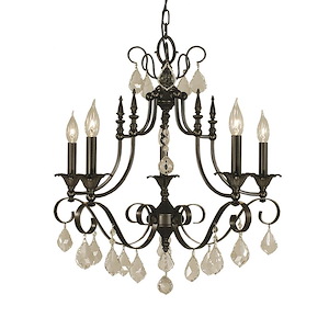 Liebestraum - 6 Light Dining Chandelier-24.5 Inches Tall and 24 Inches Wide - 1214798
