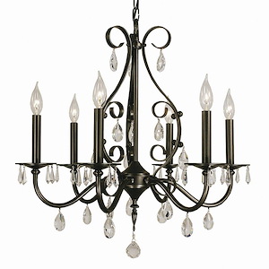 Liebestraum - 6 Light Dining Chandelier-24.5 Inches Tall and 24 Inches Wide