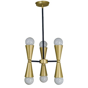 Equinox - 6 Light Chandelier-13 Inches Tall and 13 Inches Wide - 1099997