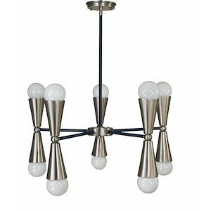 Equinox - 10 Light Dining Chandelier-13 Inches Tall and 13 Inches Wide