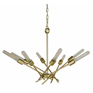 Quasar - 8 Light Dining Chandelier-19 Inches Tall and 32 Inches Wide