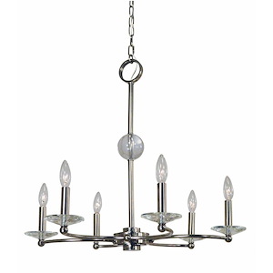 Pirouette - 6 Light Dining Chandelier-23 Inches Tall and 26 Inches Wide - 1214763