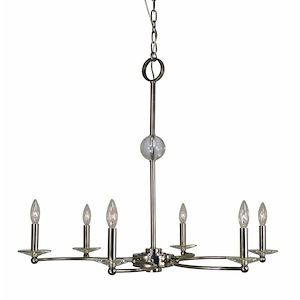 Pirouette - 6 Light Dining Chandelier-26 Inches Tall and 32 Inches Wide - 1214383