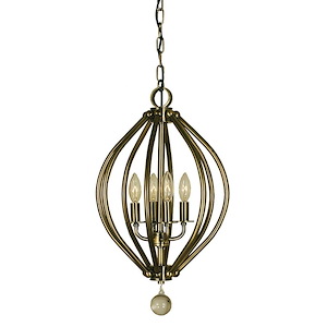 Dewdrop - 4 Light Chandelier-20 Inches Tall and 12 Inches Wide