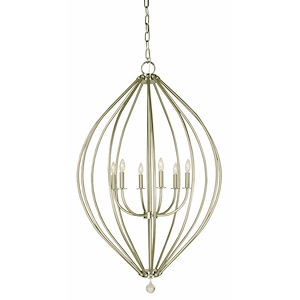 Dewdrop - 6 Light Chandelier-46 Inches Tall and 29 Inches Wide