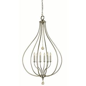 Dewdrop - 6 Light Pendant-47 Inches Tall and 29 Inches Wide - 1099987