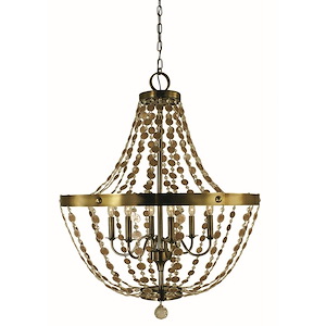 Naomi - 6 Light Chandelier-35 Inches Tall and 28 Inches Wide