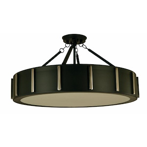 Pantheon - 4 Light Flush Mount-12 Inches Tall and 23 Inches Wide