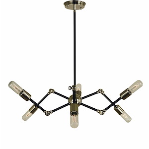 Felix - 6 Light Dining Chandelier-14 Inches Tall and 30 Inches Wide