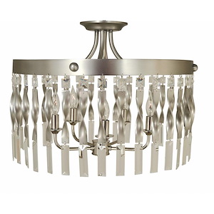 Adele - 5 Light Semi-Flush Mount-14.5 Inches Tall and 20 Inches Wide