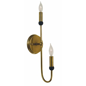 Nicole - 2 Light Wall Sconce-21 Inches Tall and 5 Inches Wide