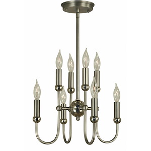 Nicole - 8 Light Chandelier-14 Inches Tall and 13.5 Inches Wide