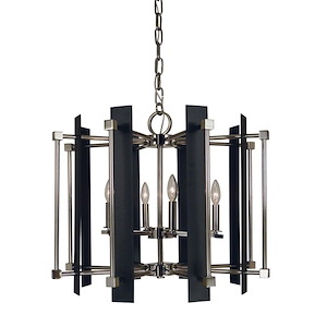 Louvre - 6 Light Dining Chandelier-20 Inches Tall and 26 Inches Wide - 1100304