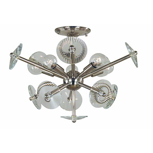 Apogee - 5 Light Flush/Semi-Flush Mount-13 Inches Tall and 20 Inches Wide