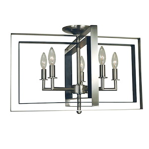 Symmetry - 5 Light Flush/Semi-Flush Mount-12 Inches Tall and 22 Inches Wide - 1100547