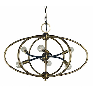 Orbit - 6 Light Chandelier-18 Inches Tall and 26 Inches Wide
