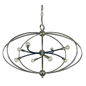 Orbit - 8 Light Chandelier-24 Inches Tall and 36 Inches Wide