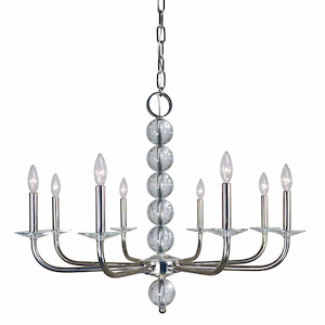 Glamour - 8 Light Chandelier-24 Inches Tall and 32 Inches Wide