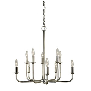 Boulevard - 10 Light Chandelier-24 Inches Tall and 24 Inches Wide - 1214523