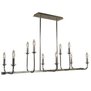Boulevard - 10 Light Island Chandelier-14 Inches Tall and 42 Inches Wide