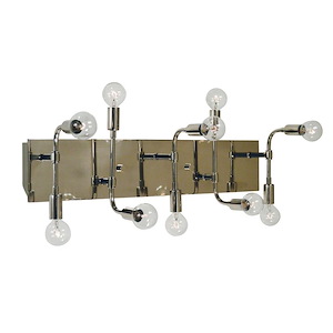 Fusion - 10 Light Wall Sconce-13 Inches Tall and 23.5 Inches Wide