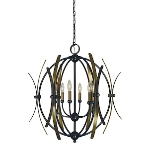 Monique - 6 Light Dining Chandelier-27 Inches Tall and 27 Inches Wide