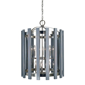 Arcadia - 10 Light Dining Chandelier-30 Inches Tall and 22 Inches Wide